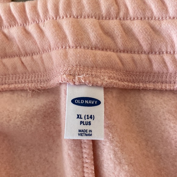 Old Navy Girls Fleece Joggers 14 XL PLUS Sweatpants PINK Logo - Picture 3 of 5